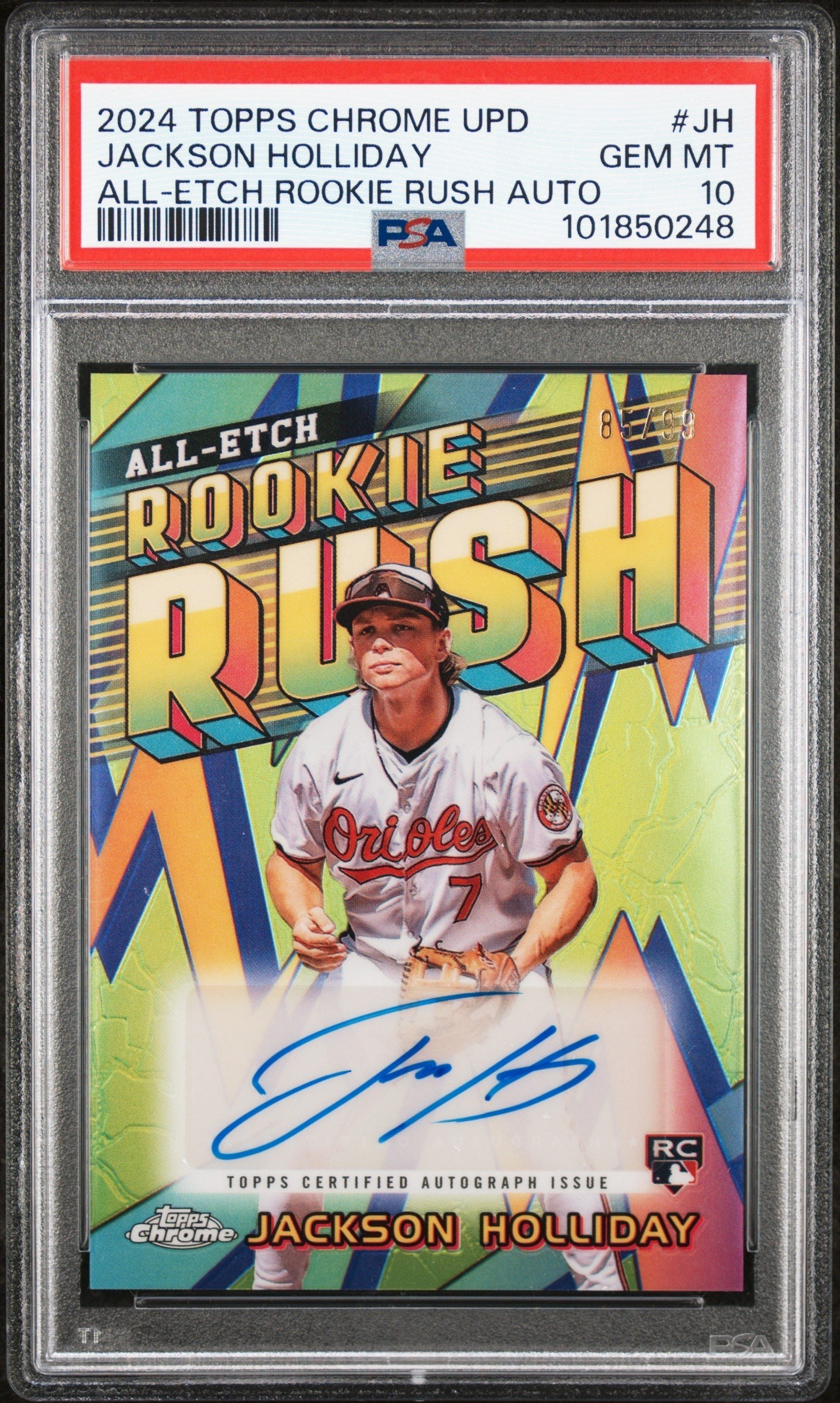 2024 Topps Chrome Update Jackson Holliday Auto PSA 10