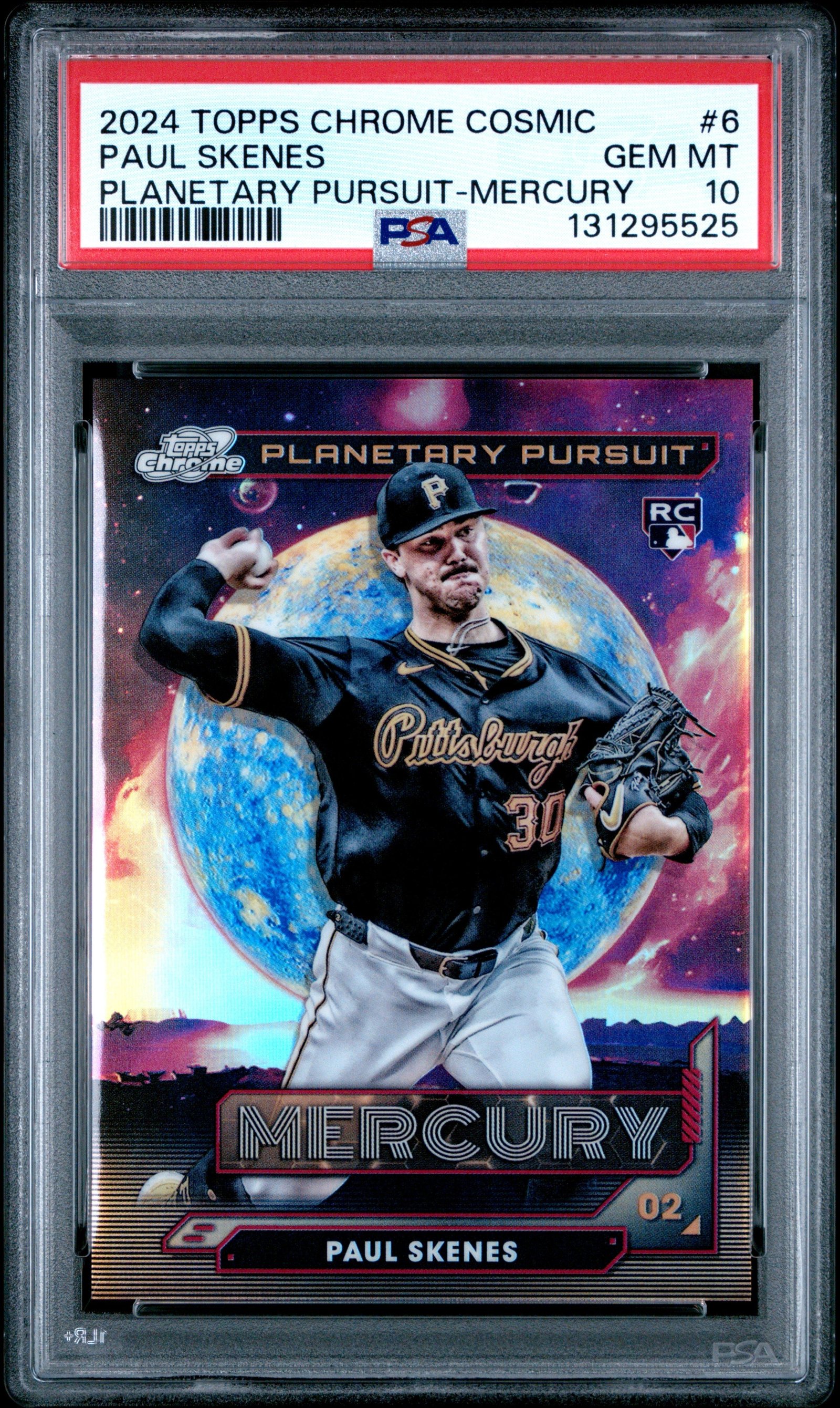 2024 Topps Chrome Cosmic Paul Skenes RC Mercury PSA 10