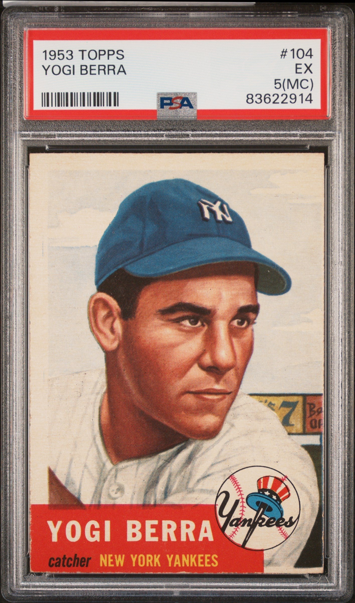 1953 Topps Yogi Berra PSA 5