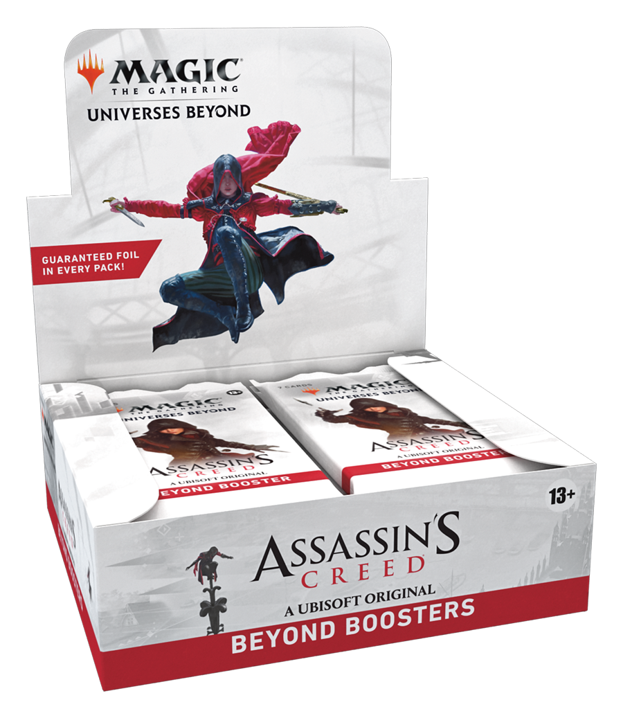 MTGACR_EN_BstrDspBx_Bynd_01_01.png MTG Universes Beyond: Assassin's Creed Beyond Booster Box - Image 1