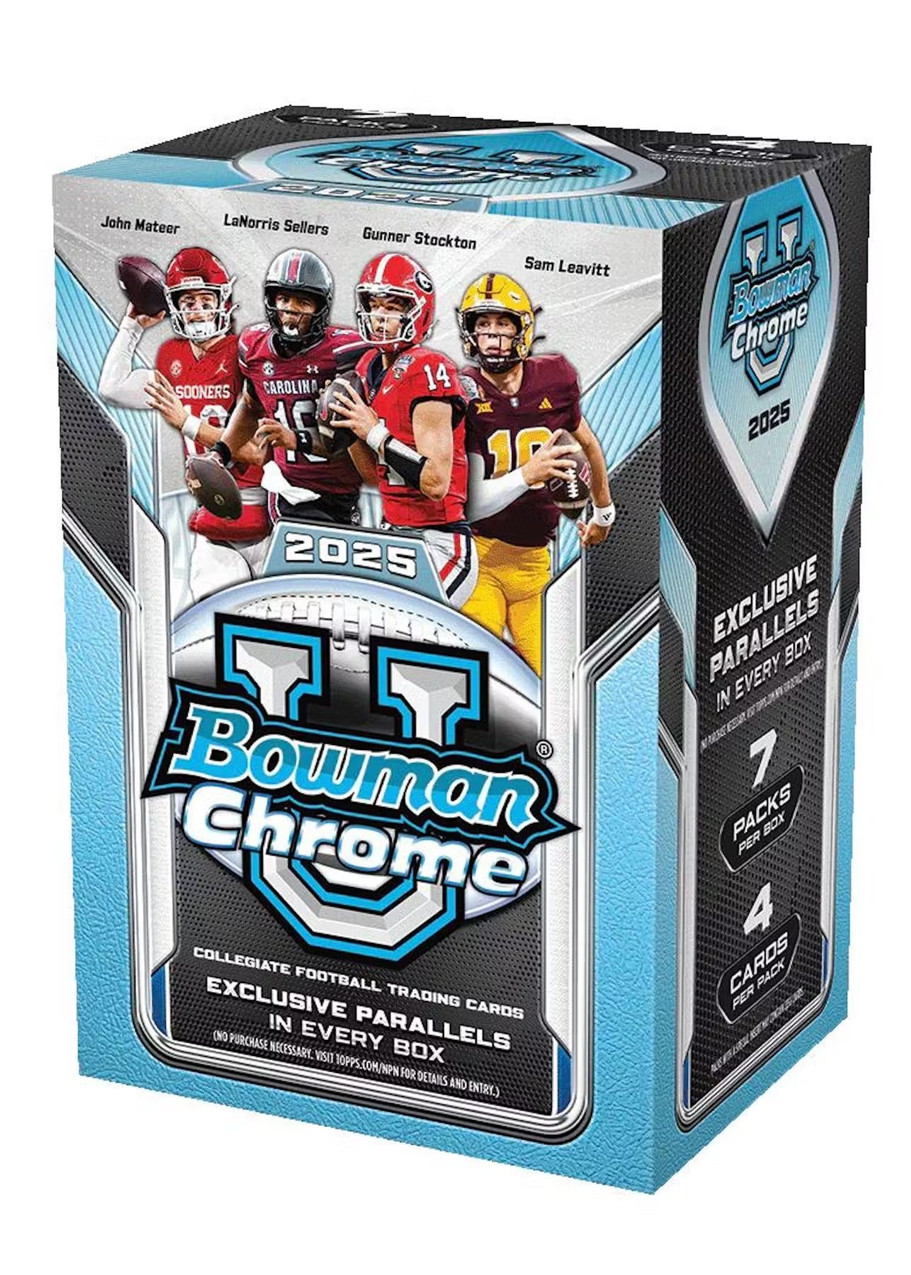 bucfb25blaster.jpg 2025 Bowman Chrome University Football Blaster Box - Image 1